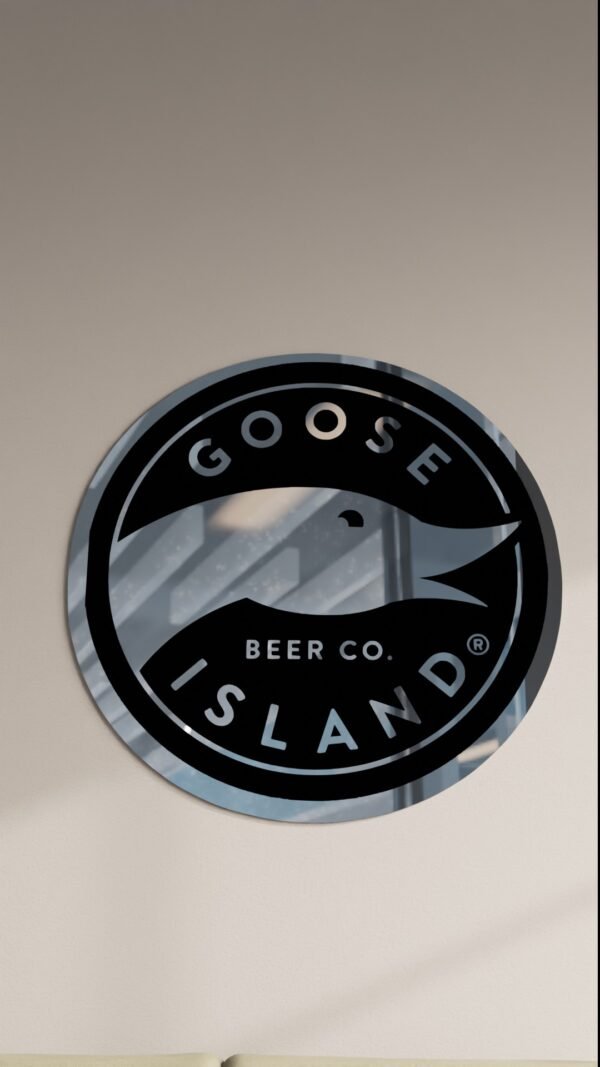 Goose Island Beer Mirror close-up detail