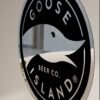 Goose Island Beer Mirror mounted on wall