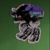 Handmade 13″ Shadow the Hedgehog self-adhesive mirror for gaming room wall décor free shipping lightweight