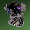 20″ Shadow the Hedgehog peel-and-stick wall mirror high-quality reflective acrylic face black backing