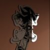 Shadow the hedgehog wall art mirror