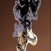 silhouette and reflective acrylic surface showing Shadow in mid-dash