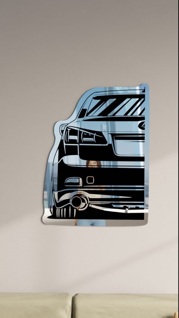 Lexus IS250 mirror art with sharp headlights and grille