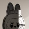 Labubu Face Peeker Mirror – Playful Cartoon Character Wall Decor