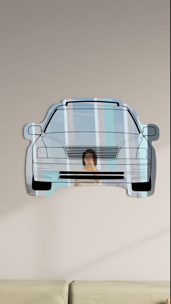 Lexus ls400 rear view acrylic wall mirror
